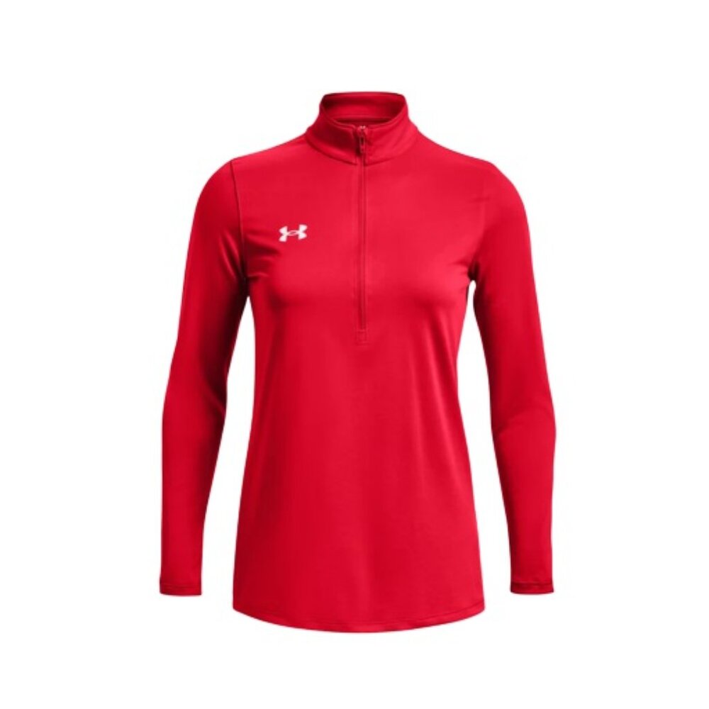 Women's Red UA Team Tech 1/4 Zip Pullover
